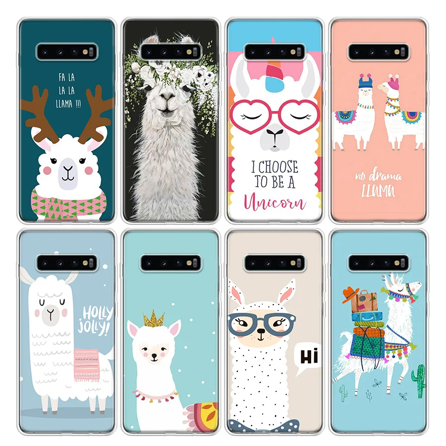 Cute Animal lama Llama Phone Case For Samsung Galaxy A51 A50 A71 A70 A41 A40 A31 A30S A20E A21S A10S A11 A01 A6 A7 A8 A9 Cover