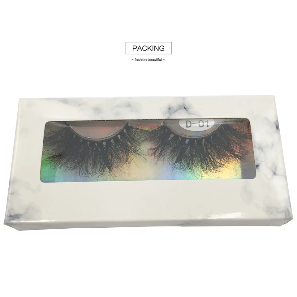 ขายส่ง25มม.ขนตา100% ขนตาปลอม Fluffy Eyelash กล่อง10-50คู่ขนตายาวธรรมชาติแต่งหน้า3d mink Lashes