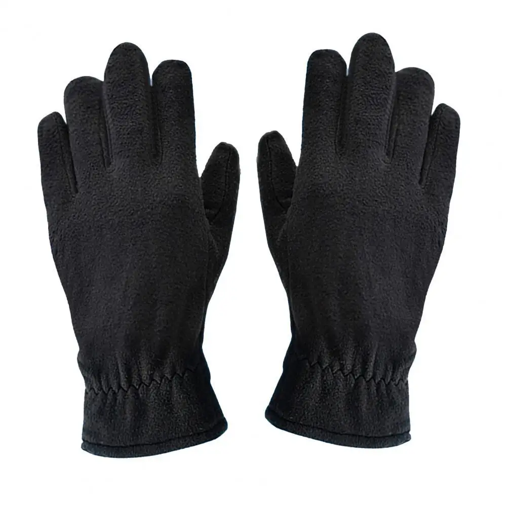 1 Pair Winter Gloves Men Women Thick Tear-resistant Cycling Skiing Gloves Full Finger Anti-pilling Adult Mittens