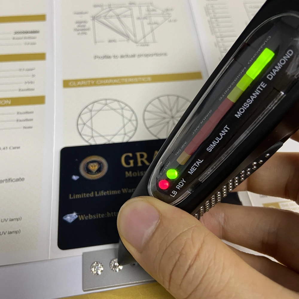 GIAOQI الأصلي PT950 البلاتين مجموع 1 قيراط الجولة الرائعة قطع تمرير الماس تستر D اللون مويسانيتي خاتم الأميرة مجوهرات