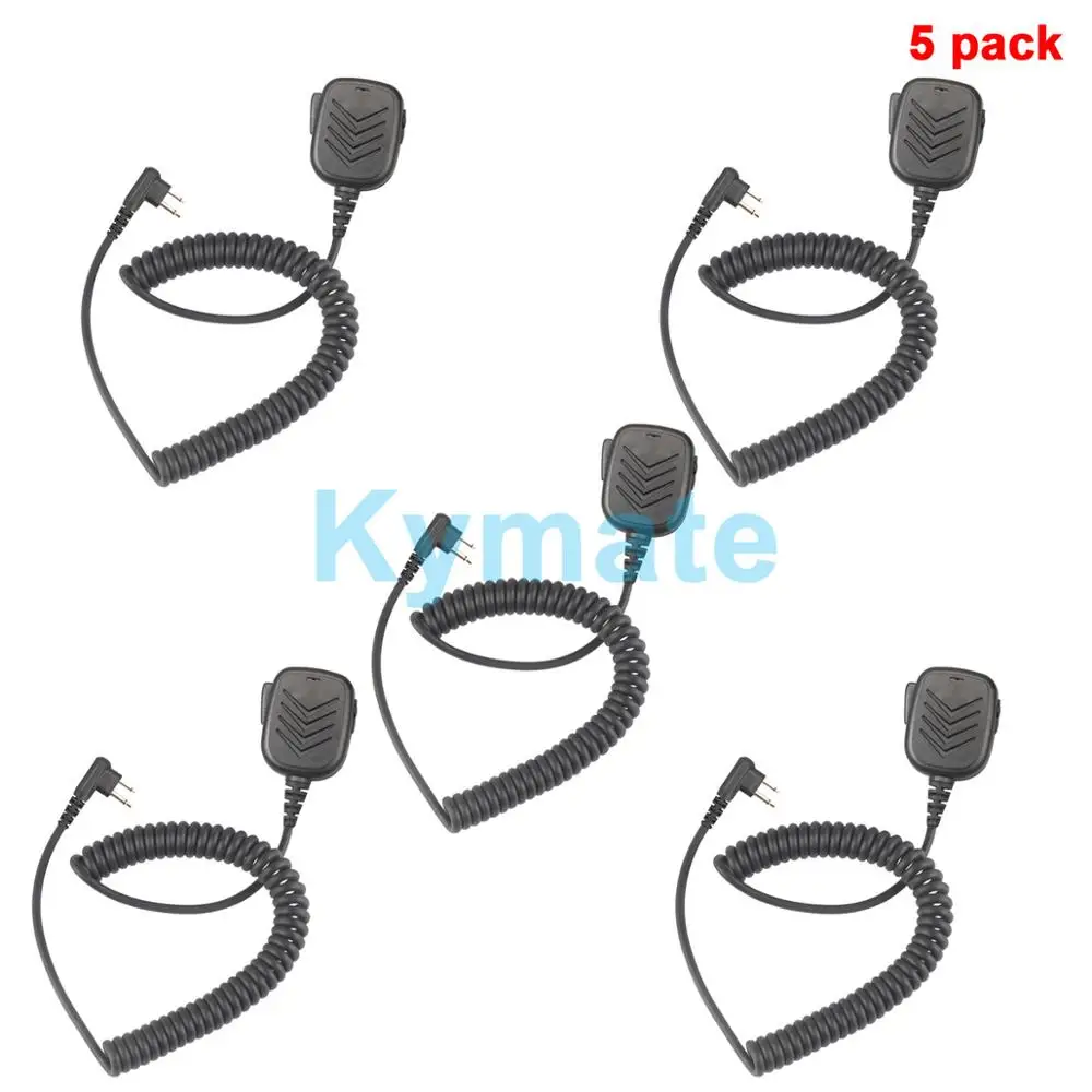 

5pcs Kymate Shoulder Remote Speaker Mic Microphone PTT For 2-pin Moto Radio CP040 CP200 XIR-P3688 CP1660 CP180 GP88S EP450