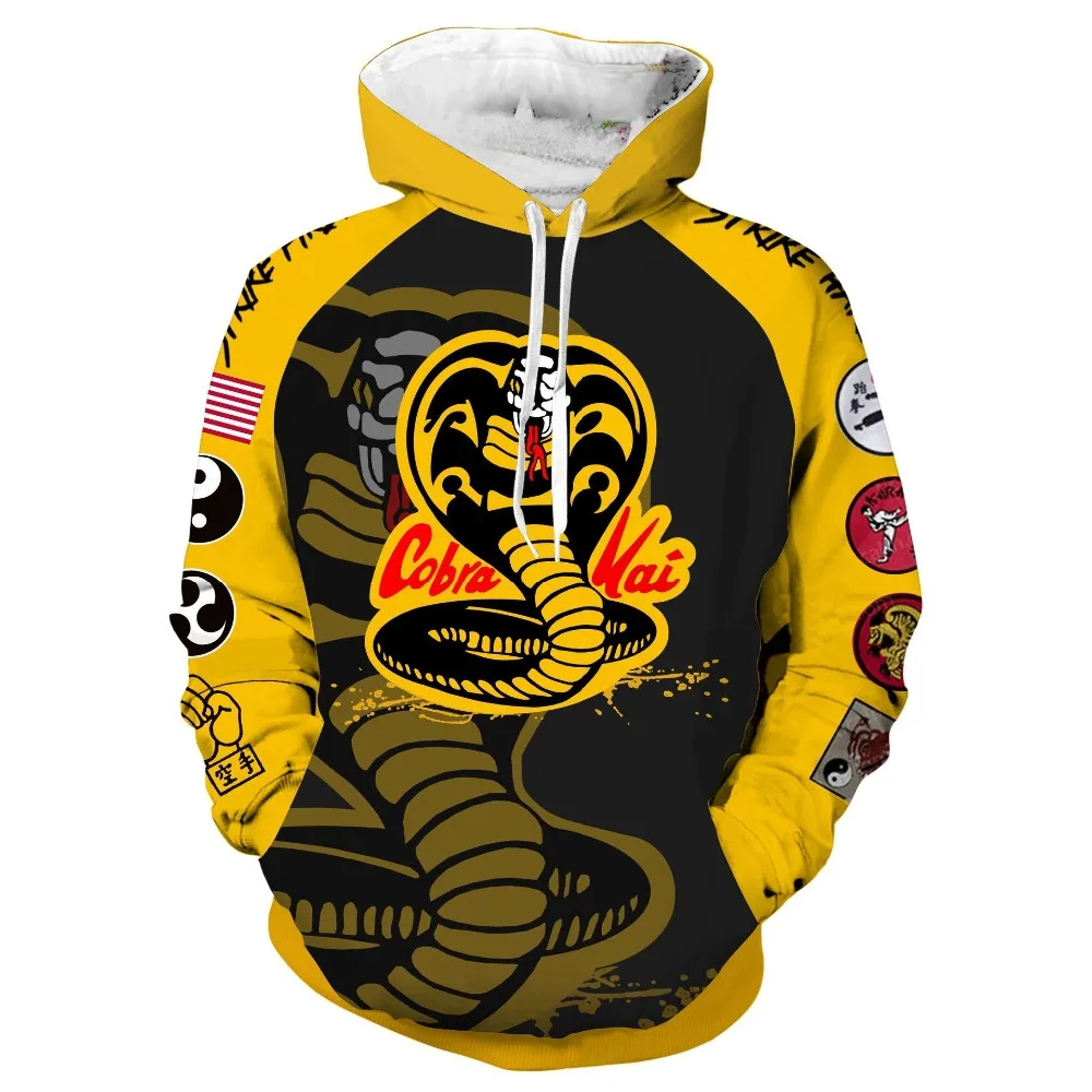 New Movie Cobra Kai Hoodies Cosplay Costume Karate  Adult Jackets Cosplay   zipper Hoodies Sweatshirts men women sports coat