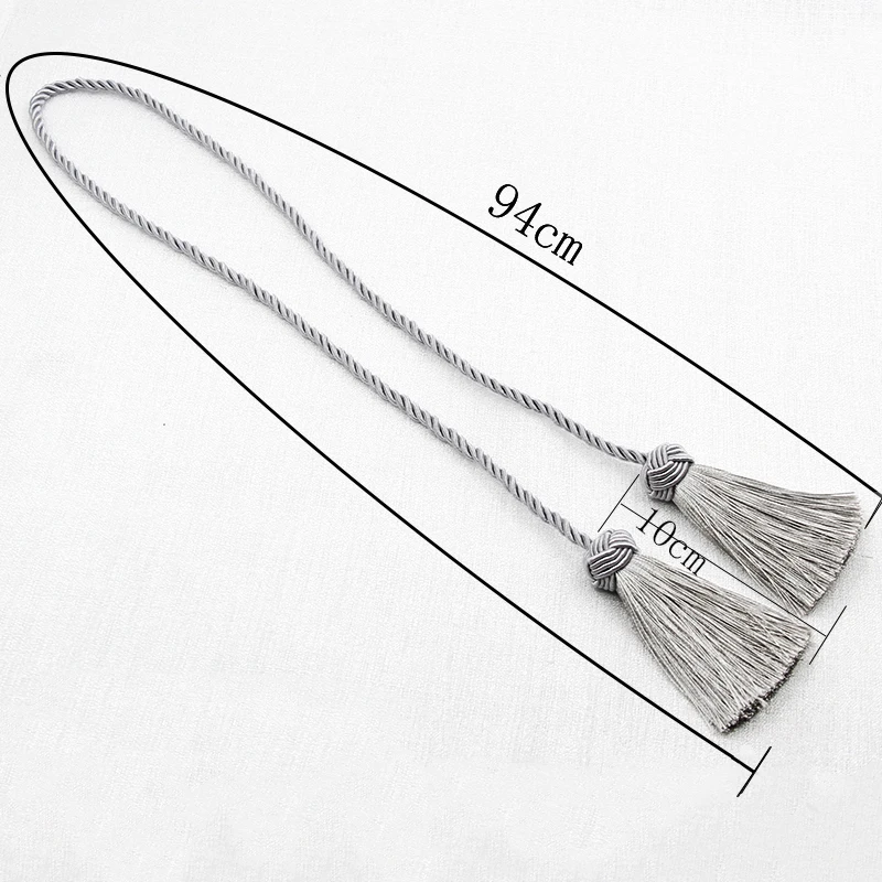 1Pc Room Accessories Tassel Curtain Tieback Fringe Handmade Curtain Tie Backs Hanging Ball Buckle Rope Curtains Holder Bandage