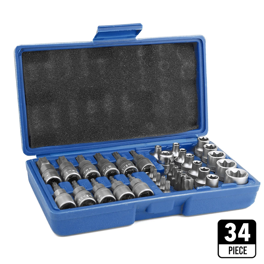 Batch Sleeve Tool Kits for Car Motor Repairing Tool Socket Set Wrench Female Torx Male Fine Quality Chrome Vanadium Steel Group