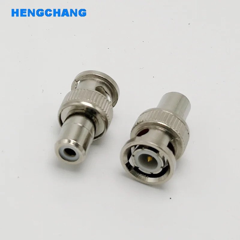 BNC to RCA connector BNC Male to RCA Female Straight Convert Connector Adapter 50pcs