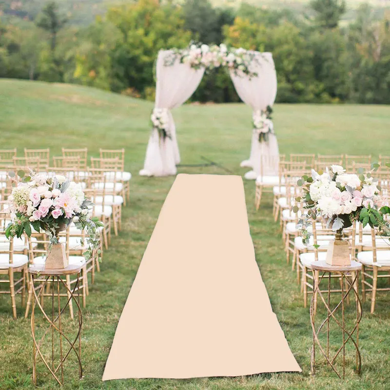 Wedding Carpet Soft Floor Outdoor Wedding Aisle Runner Carpet Ceremony Party Stage Event Decoration Anti-slip Non-woven Material