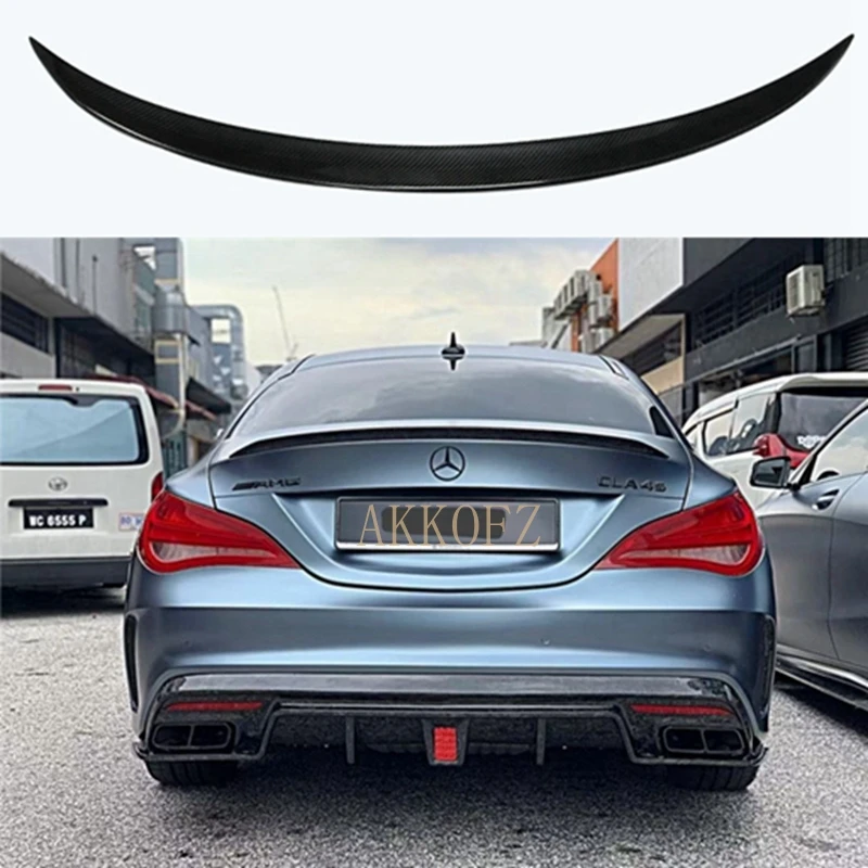 

For Mercedes-Benz CLA W117 CLA180 CLA200 CLA250 CLA260 Carbon Fiber Rear Trunk Wing Spoiler CLA45 AMG Style 2014 +