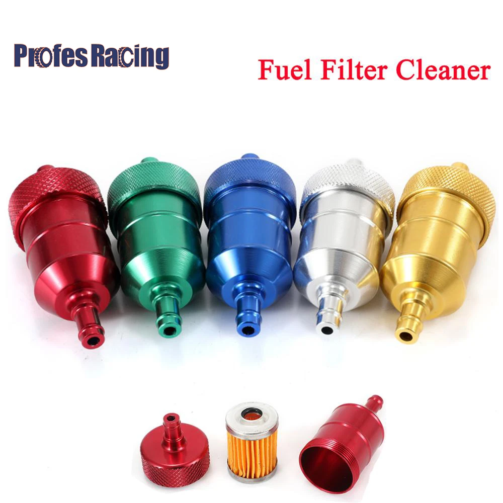 

Universal 8mm Petrol Gas Fuel Filter Cleaner For Motorcycle Pit Dirt Bike ATV Quad Oil Gas 5 Color Fuel Filter