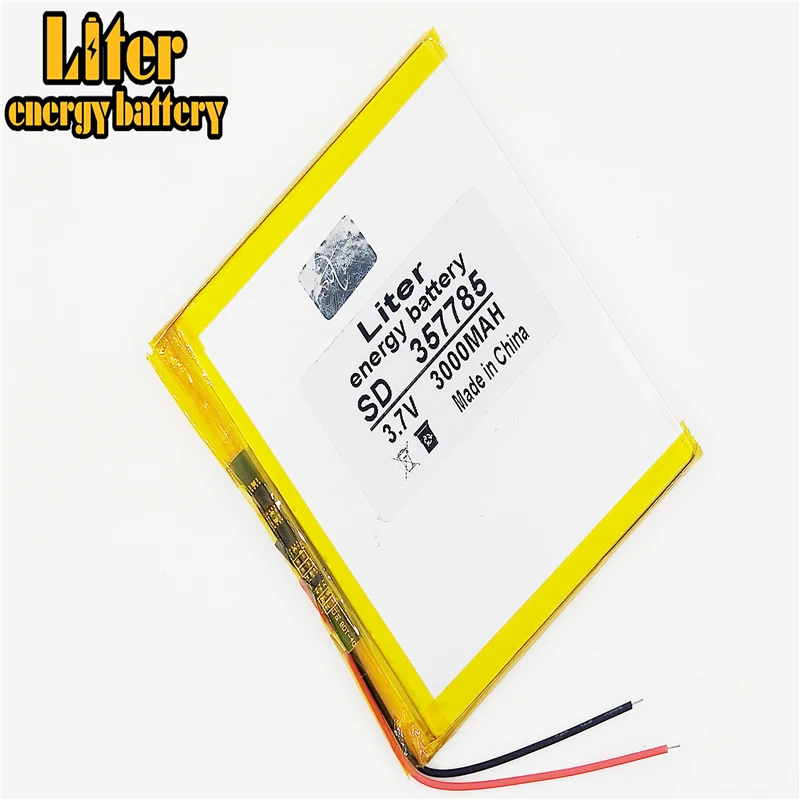357785 3,7 V 3000mAh 357585 batería de polímero de tableta de litio recargable personalizada de alta calidad