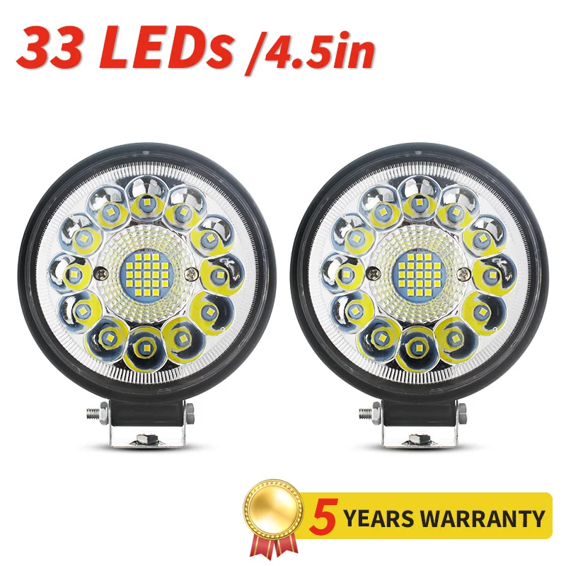 

99W LED Light Bar Offroad 4.5inch Spotlight 12V 24V Work Light For Trucks SUV ATV Tractor Boat Excavator