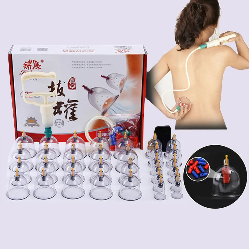 

32Pcs Massage Cans Chinese Cupping Therapy Pull Suction Vacuum Cupping Massage Cups Set Body Detox Acupuncture Relax Tool