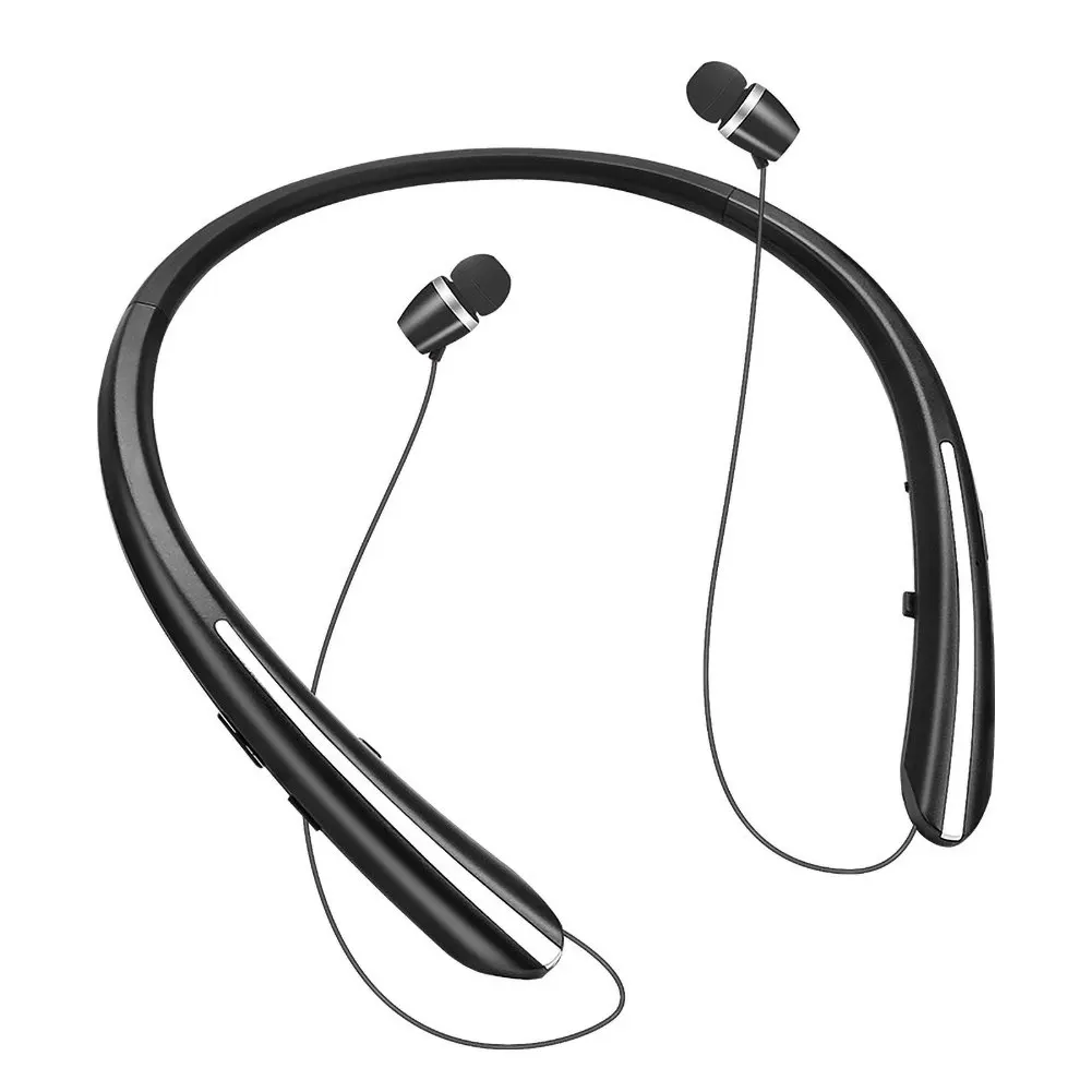 Retractable Neckband Headphones Wireless Bluetooth-compatible Headset Noise Reduction Waterproof Sports Earbuds Hands-free Call