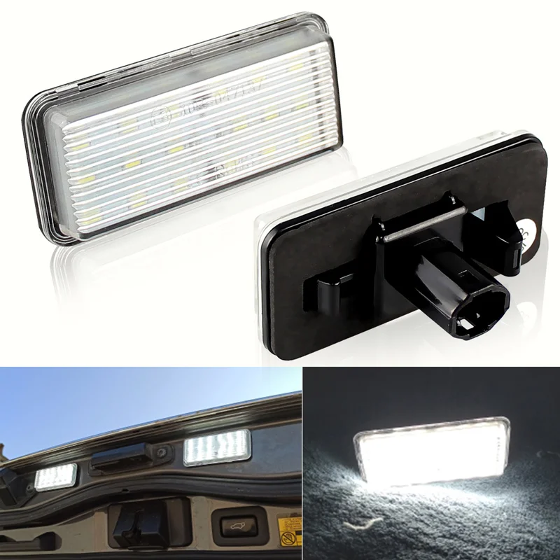 2 PCS Car LED Number License Plate Lights White 12V for Toyota Land Cruiser Prado 120 Land Cruiser 200 Lexus LX470 570 Led Lamps