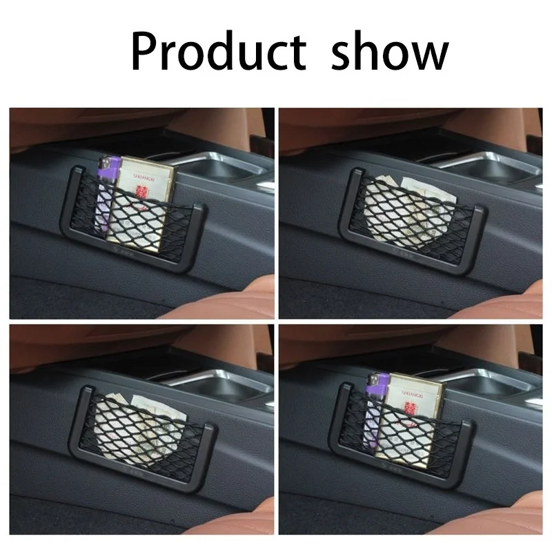 For LADA Granta Largus Kalina Niva Priora Vesta Xray Car Seat Back Storage Net Bag Phone Holder Car Seat Mesh Organizer Pockets