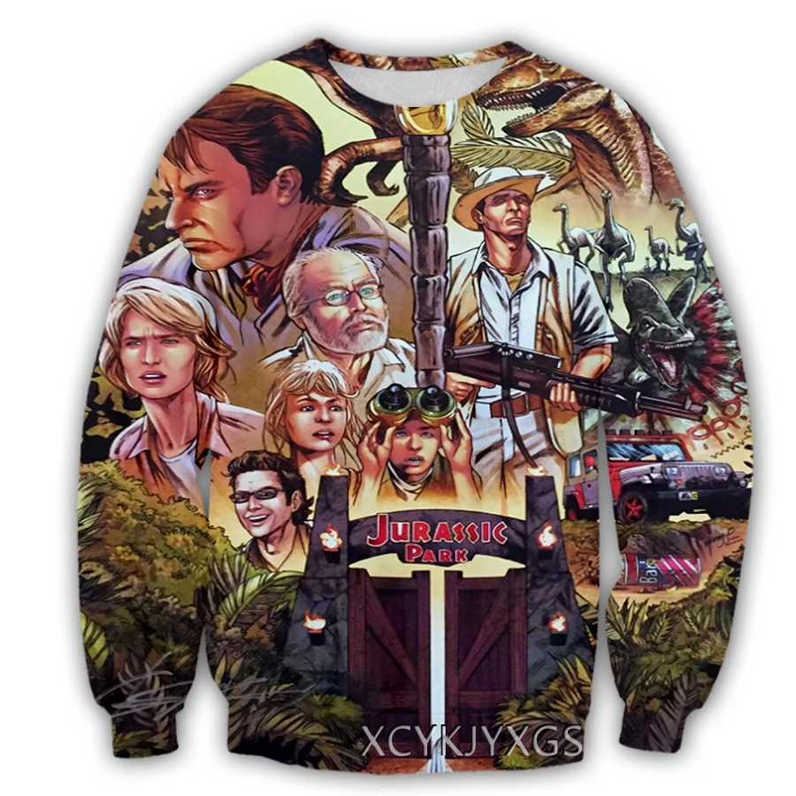 

xinchenyuan New FashionMen/Women's Jurassic Park 3D Printed Long sleeve Clothing Casual Sport Streetwear Pullover S30