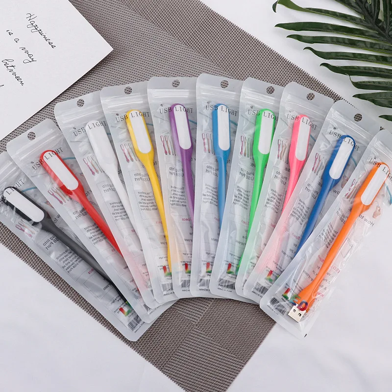 Mini USB Book Light 5V Portable Small Night Reading Desk Lamp 10 Colors for Power Failure Laptop Notebook Computer Charger