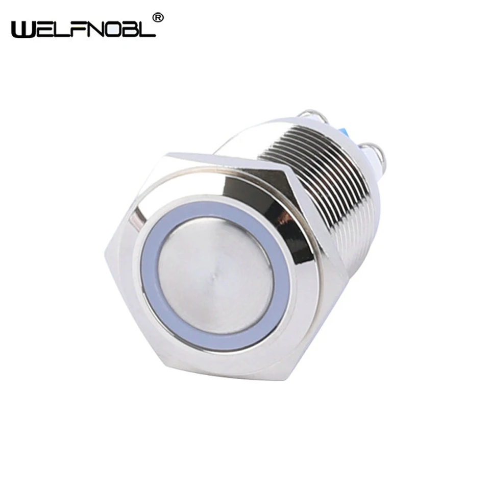 

16mm High Quality Actuator Mini Wholesale Shape Round Car Start LED Illuminated Push Button Switch