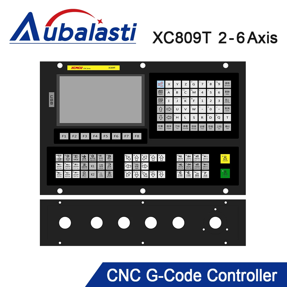 

Aubalasti XC809T 2/3/4/5/6 Axis Multifunctional Lathe Controller with Tool Magazine Supports G-code ATC Fanuc Digital Spindles