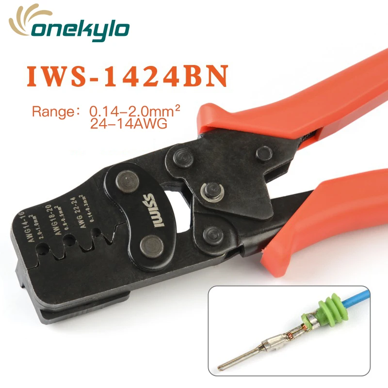 Imagem -03 - Alicate de Crimpagem para Delphi Conector Automotivo à Prova Dágua de 0.142.0 mm 2414awg Mini Ferramenta de Crimpagem Iwiss