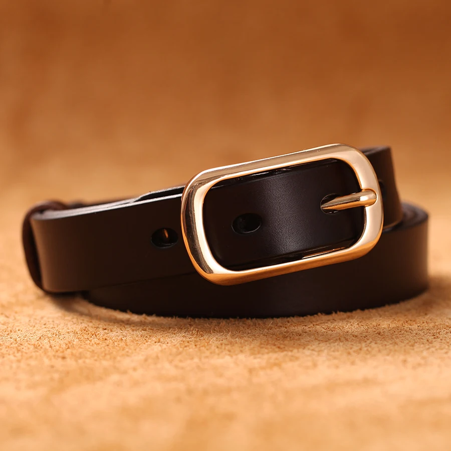 New Women Genuine leather belt for Female Strap casual Ladies golden buckle adjustable belt designer high quality brand