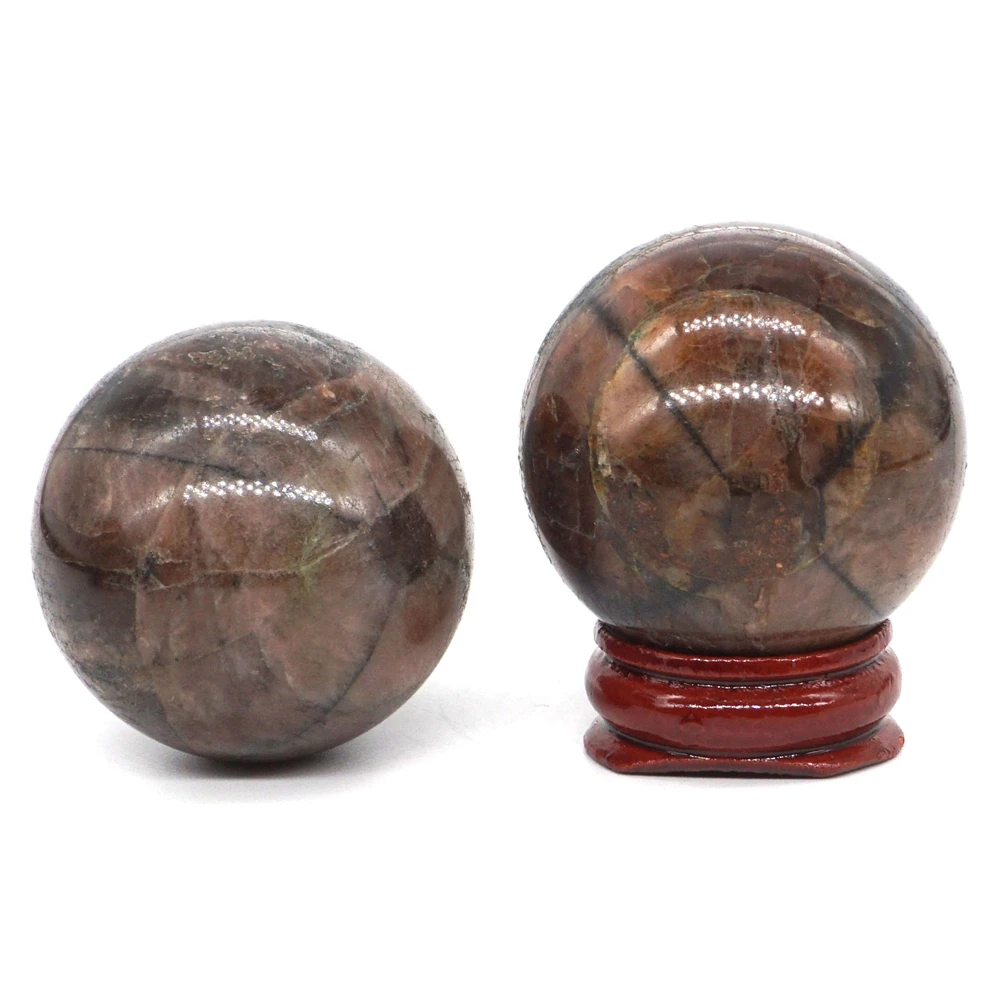 37MM Natural Chiastolite Sphere Ball Chakra Crystal Reiki Healing Stone Carved Decoration Crafts Minerals Room Decor