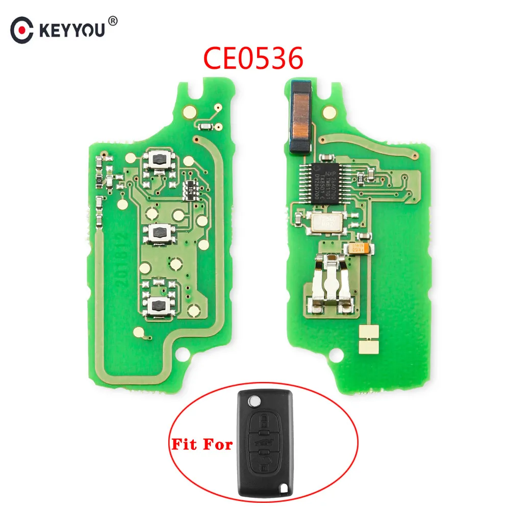 KEYYOU Remote Key Circuit Board Electronic For PEUGEOT 207 208 307 308 408 Partner For Citroen C2 C4 C5 Picasso ASK Car Alarm