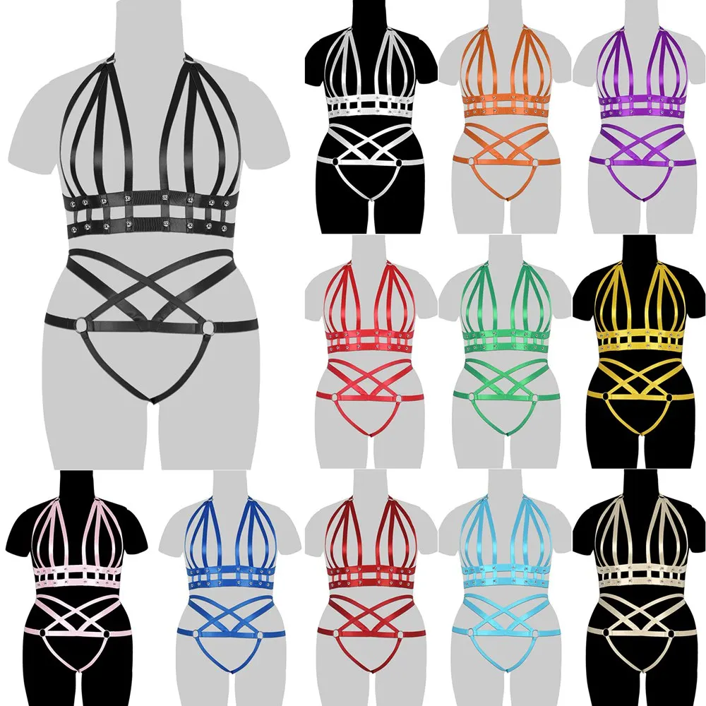 

Harness For Women Stockings Body Belt Bondage Panties And Thongs Bridal Garter Cage Bra Tights Cosplay Sexy Plus Size Lingerie