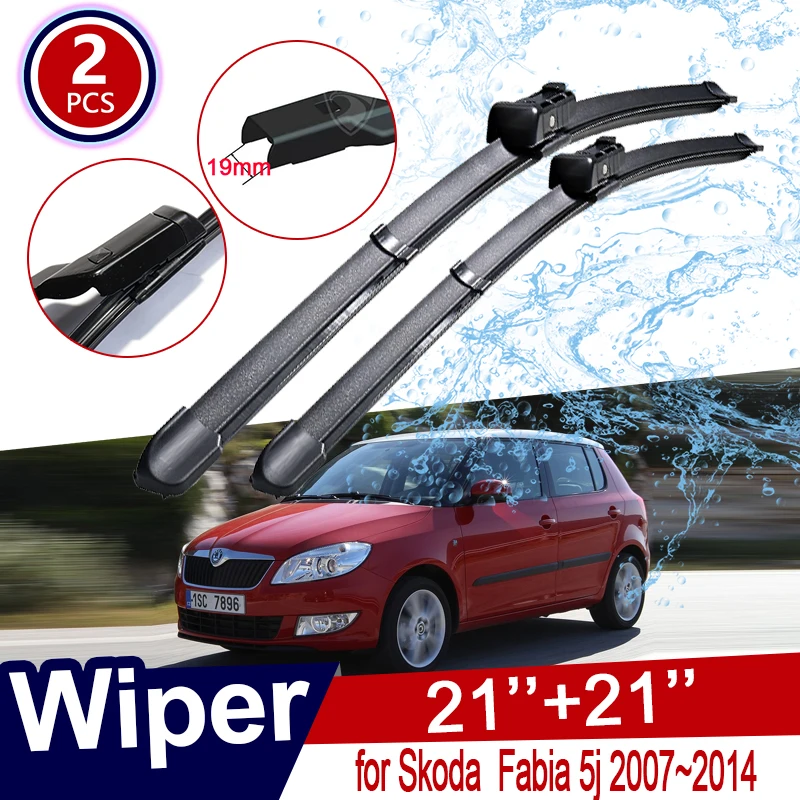 Car Wiper Blades for Skoda Fabia 2 5j 2007~2014 Front Windscreen Brushes 2008 2009 2010 2011 2012 2013 Car Accessories Goods