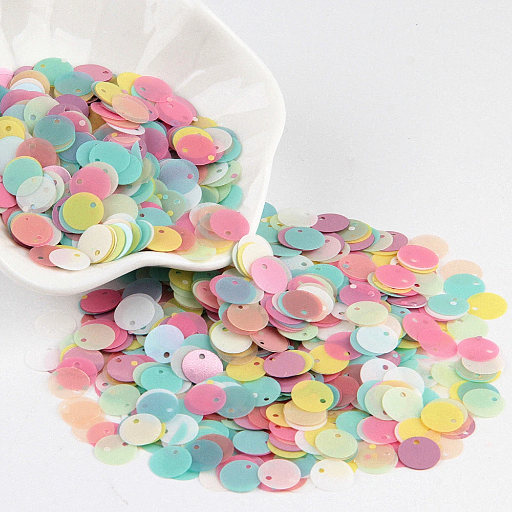 Matte Sequin 10mm Round Loose Sequins For Clothes Sewing Wedding Craft Women Diy Garment Accessories 500pcs 10g/lot