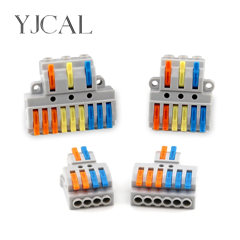 Wire Connector 2 In 4/6 Out Wire Splitter Push-in Terminal Block Electrico Block Compact Wiring Splicing House Led Conector