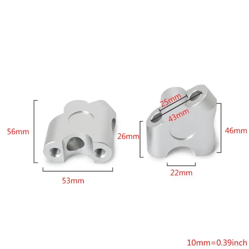 Universale Anodizzato 2 Pollici Orientabile Del Motociclo Manubrio Maniglia Bar Riser Per 7/8 22mm di Grasso Manubrio Morsetto Moto Accessori