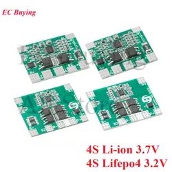 4S 12.8V 14.4V 16.8V Lifepo4 Li-ion Lipo Lithium Battery Protection Board 18650 BMS 8A 14A 20A PCB 4 Cell Pack PCM 3.2V 3.7V