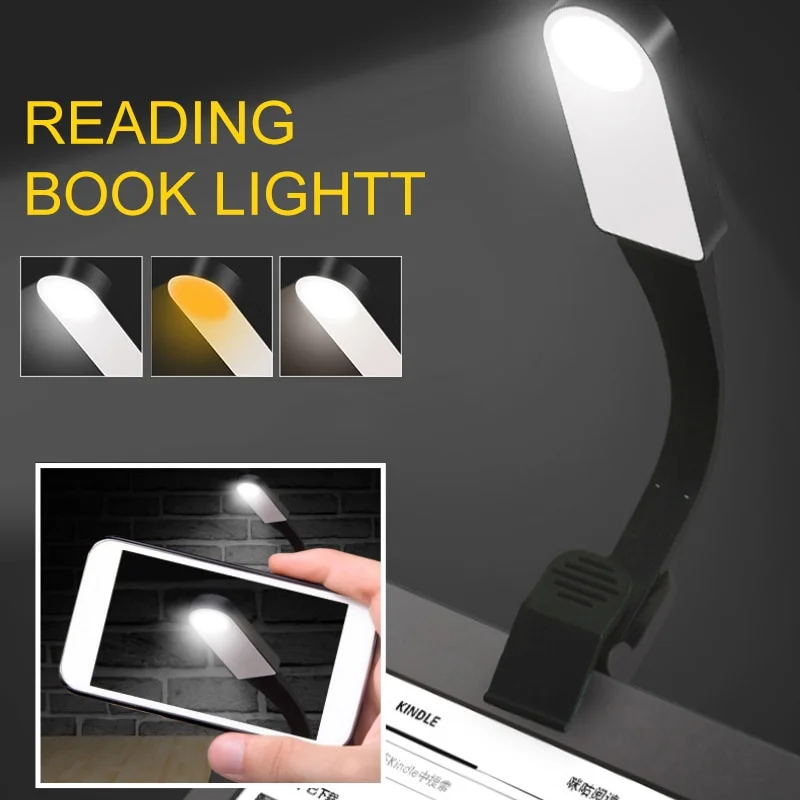 3 Mode Dimming Book Light Book Reading Lamp Clip-on Book Lights Folding LED Night Lamp for Reader Adjustable Flexible