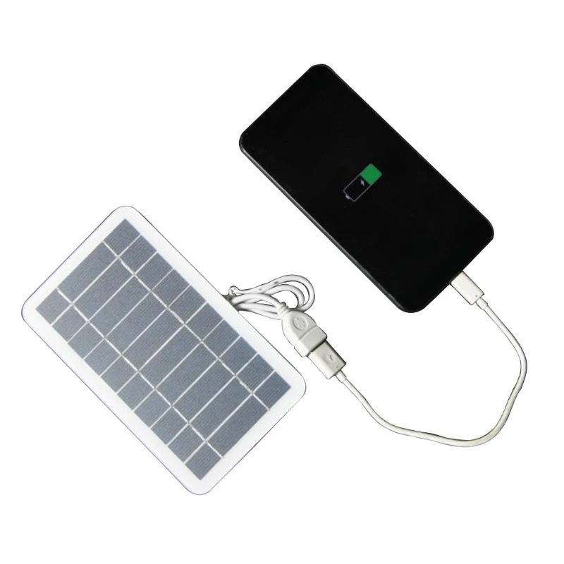 Outdoor 2W 5V Portable Solar Charger Panel Climbing Fast Charger Polysilicon Tablet Solar Generator Solar Battery