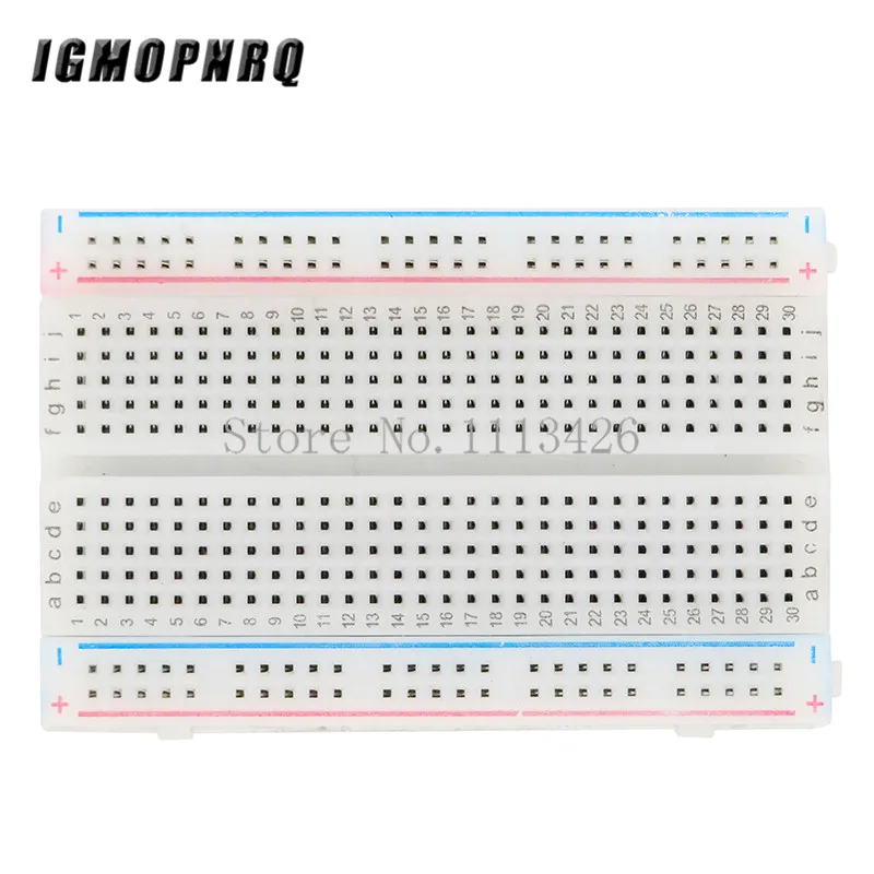 400 holes MB102 830 Points Solderless PCB Breadboard MB-102 Solderless Test Protoboard DIY breadboard White/Transparent