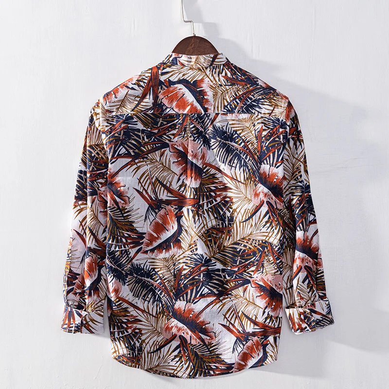 

New arrival long sleeve fashion 100% cotton shirts men brand trendy shirt mens comfortable stand collar men's clothing