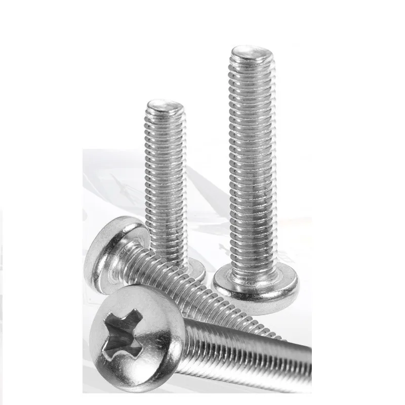 3mm 304 Stainless Steel Cross Recessed Round Head Screws M3 x 4 5 6 14 25 40 55 70 75 80 85 90 95 110 120 130mm Pan Head Screws