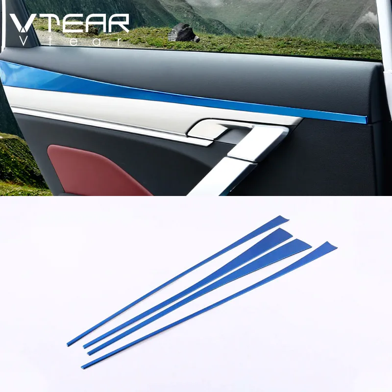 Vtear For Geely Coolray SX11 BelGee X50 car door panel frame trim cover interior Mouldings chrome styling accessories parts 2022