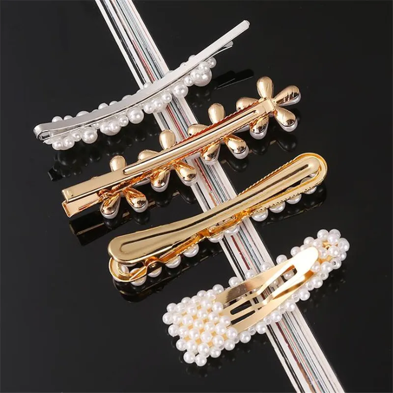 Korea Trendy Pearl Hairpins Women Hair Clips Pin Barrettes Accessories For Women Girls Hair Hairclip Hairgrip Headdress Headwear