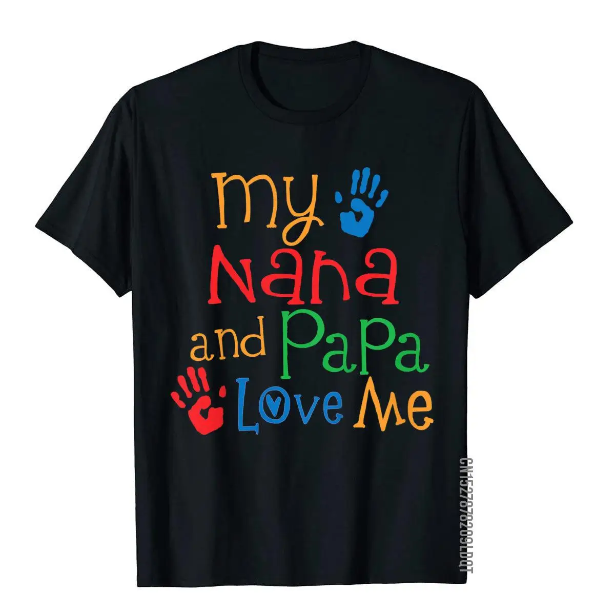 Kids Nana And Papa Love Me Grandchild Grandkids T-Shirt Men High Quality Cool T Shirt Cotton T Shirt Print