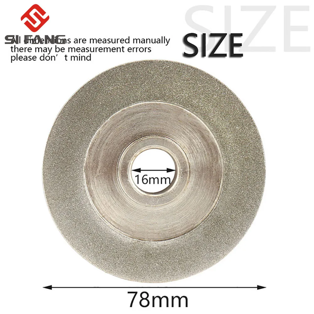 1PC 78mm Diamond Grinding Wheel Electroplate Grinding Circle 150Grit Grinder for Carbide Metal Tungsten Steel Milling Cutter