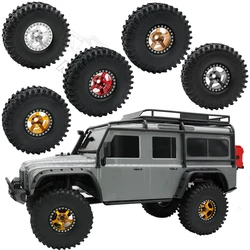 Metal 1.9 inch Wheel Rim Tires Set for 1/10 RC Crawler Car Axial SCX10 III 90046 90047 AXI03007 TRX-4 TRX6 Tamiya CC02