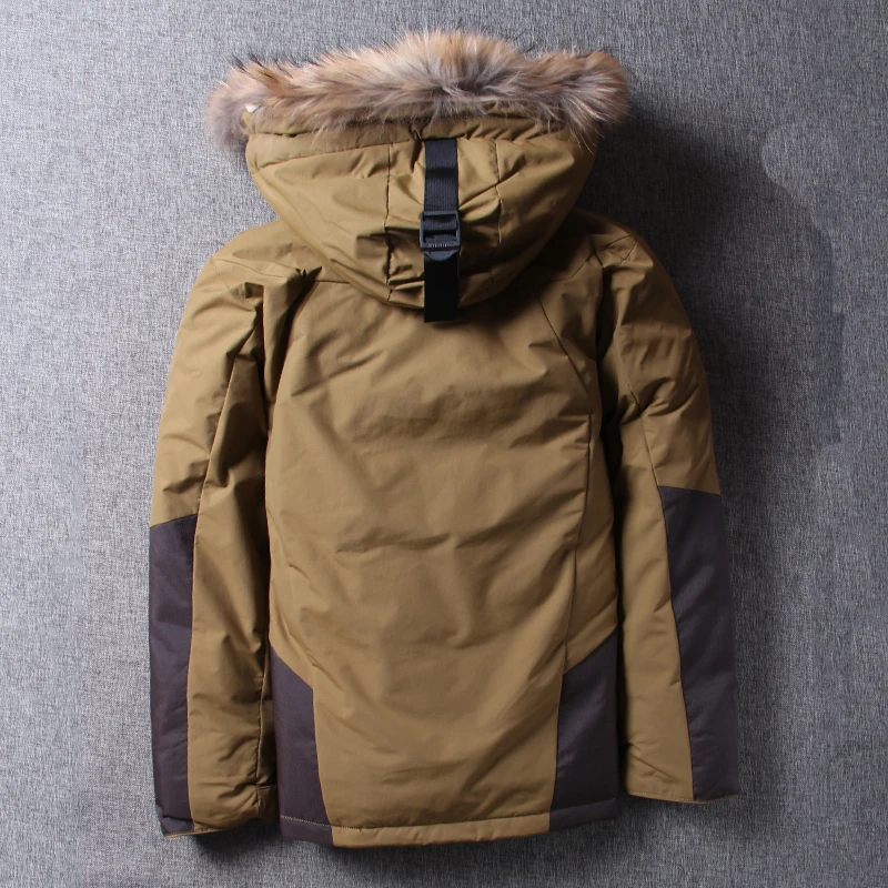 2023 Down Boolili Jacket Men Winter Thick Warm 70% White Duck Down Hooded Big Fur Collar Man Down Coat Fashion Men Parkas