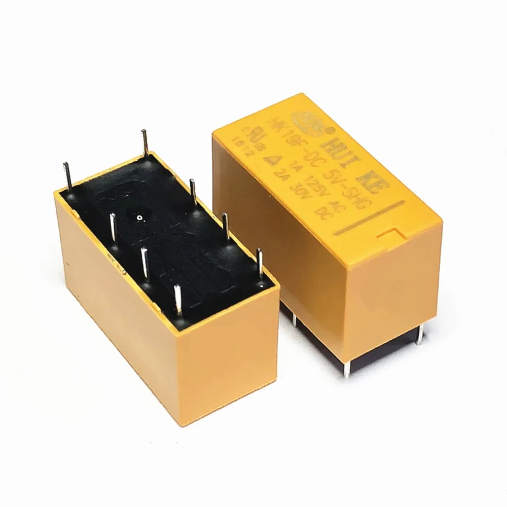 

50PCS Relay HK19F-DC5V-SHG 5V 8PIN 2NO 2NC Mini Power Relays PCB Type