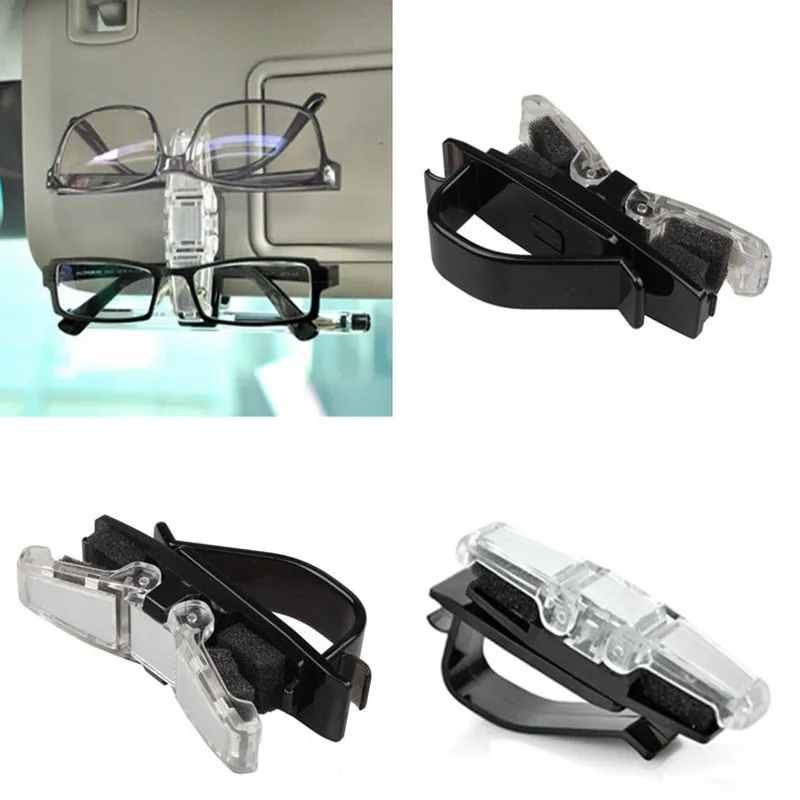 Auto Fastener Cip Auto Accessories ABS Car Vehicle Sun Visor Dual Sunglasses Eyeglasses Reading Glasses Holder Ticket Clip