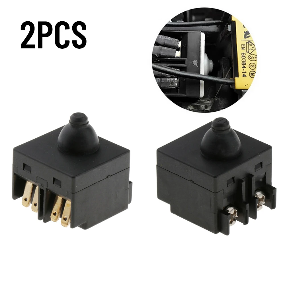 2 pezzi smerigliatrice elettrica interruttore a pulsante interruttori di controllo della velocità dell'utensile elettrico per smerigliatrice angolare da 100 mm 4 "