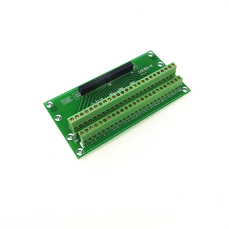 IDC50 2x25Pins 2.54mm Female Header Breakout Board, Terminal Block, Connector.