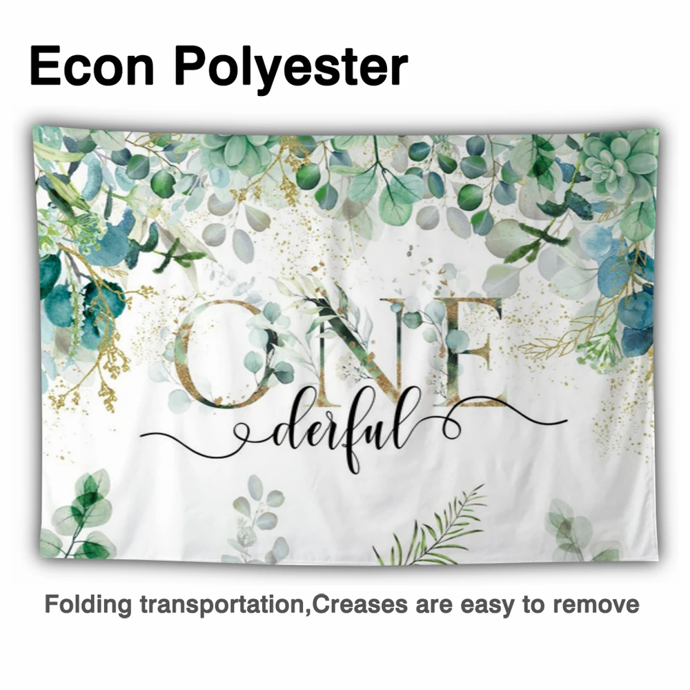 Funnytree 1st Geburtstag Party Onederful Baby Dusche Hintergrund 1 Jahr Blätter Gold Punkte Dekor für ein Foto Photobooth Hintergrund