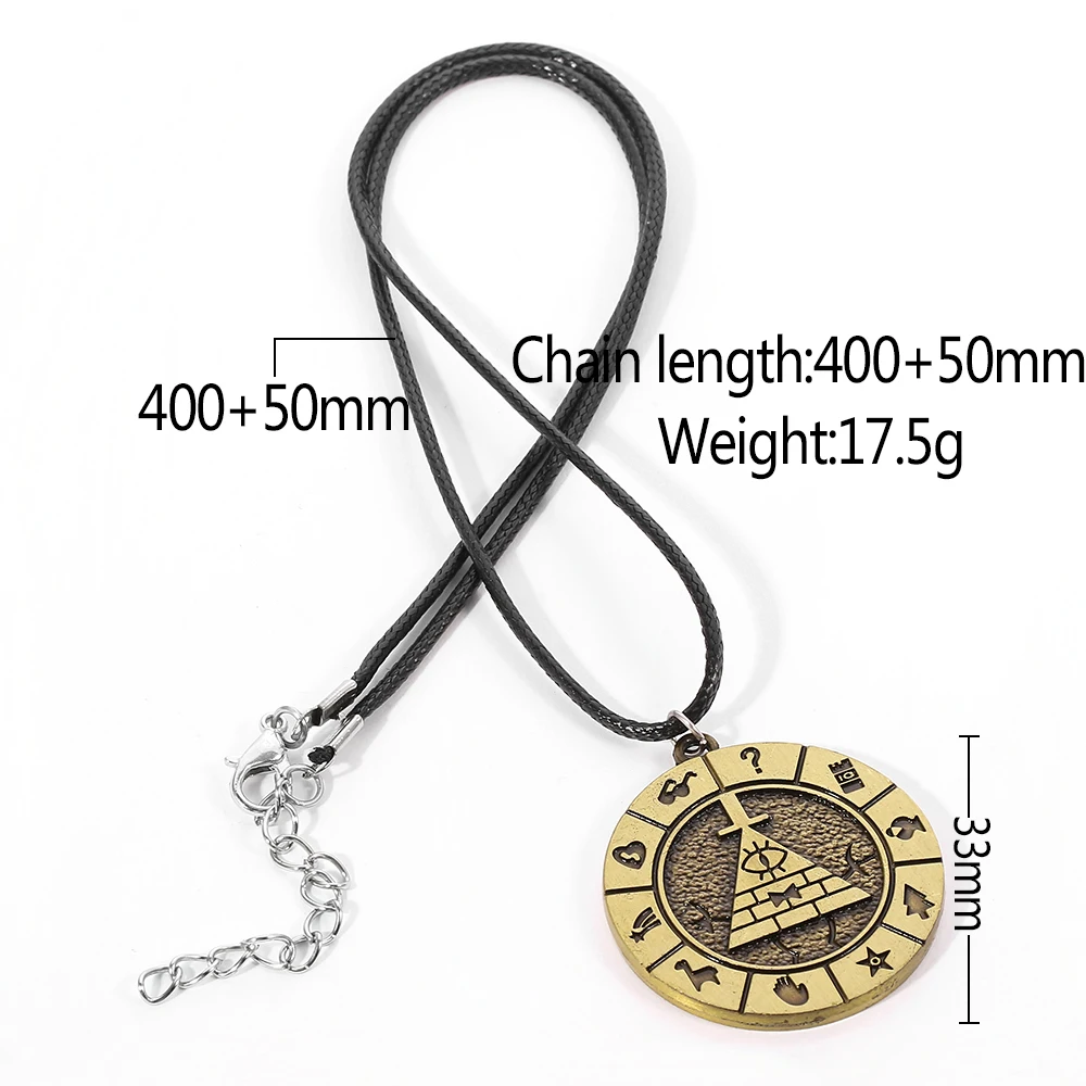 TV Jewelry Gravity Necklace Rope Chain Eye of Providence Necklaces & Pendants Women Men Charm Cipher Fall Time Clock Gifts