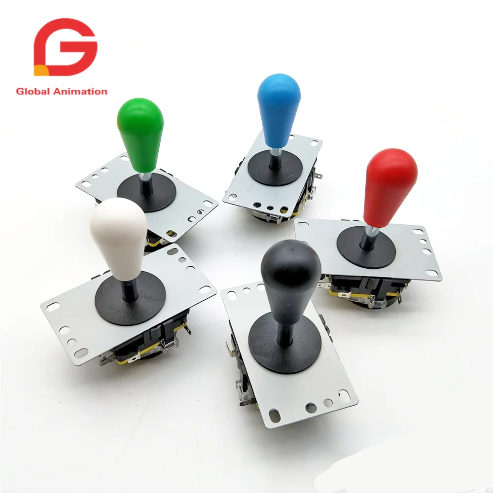 2 PCS Copy Sanwa 8Way Joystick With Micro Switch For DIY Arcade Game Machine High Quality Multi Color Red Green Blue White Black